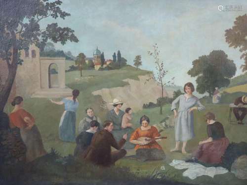 Robert Boyd Morrison (1896-1969), Fete Champetre, Oil on can...