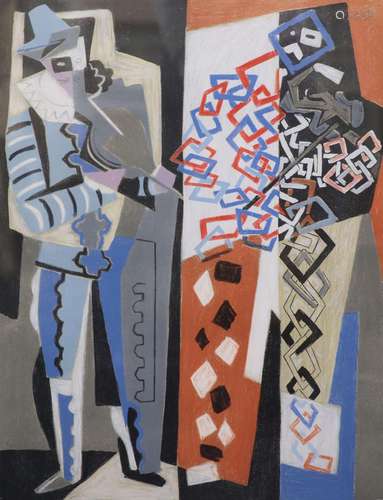 Gino Severini (Italian 1833-1966), 'Arlecchino e Pedrol...