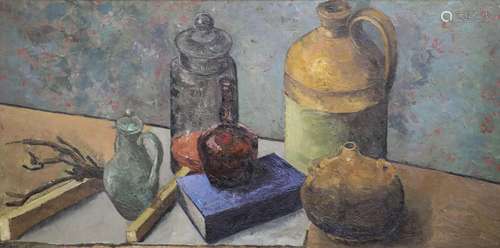 Clarisse Loxton-Peacock (1926-2004), Still life of bottles, ...