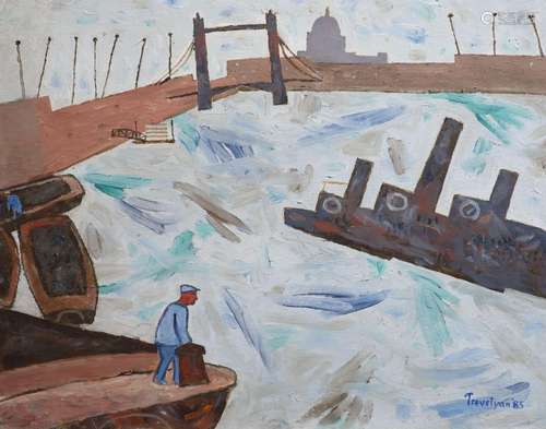 Julian Trevelyan (1910-1988), Tower Bridge, Oil on canvas, 6...