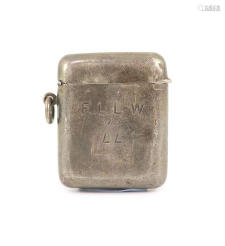 A George V silver shooting butt marker case by William Hornb...