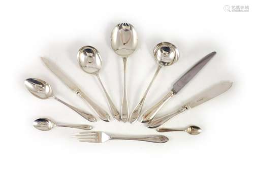 A canteen of Garrard & Co silver cutlery and flatware fo...