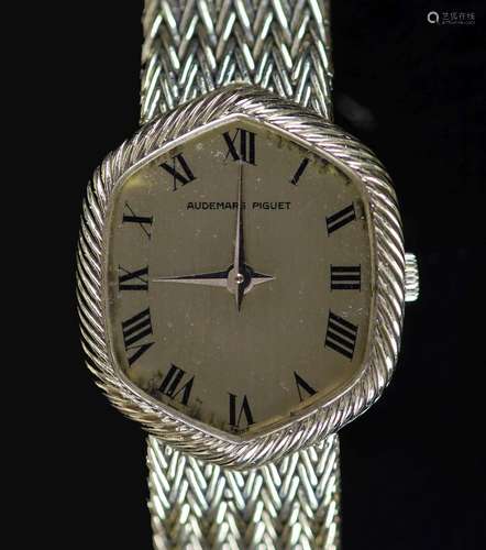 A lady's 18ct gold Audemars Piguet manual wind wrist wa...