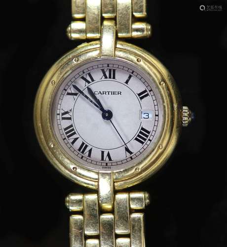 An 18ct gold Cartier Panthere Vendome quartz wrist watch