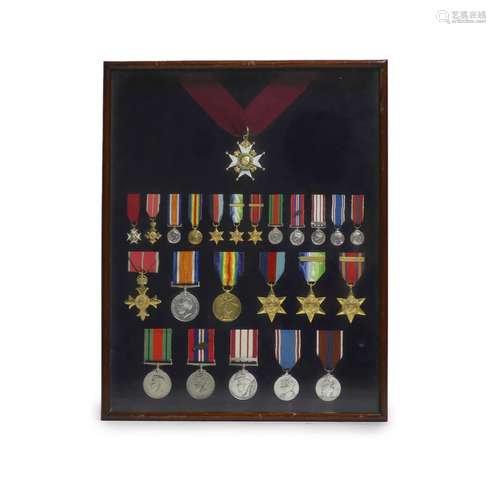 A cased WWI, WWII and Military C.B. medal group to Rear-Admi...