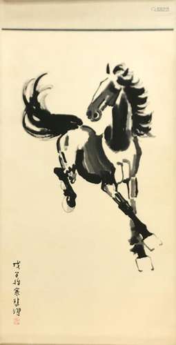 XU Beihong (1895-1953), d'après. Cheval au galop. …