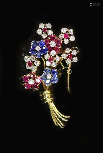 A 20th century French Van Cleef & Arpels 18ct gold, ruby...