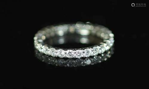 A Boucheron platinum and diamond full eternity ring