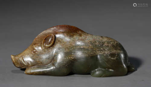 A Chinese Jade Pig Ornament