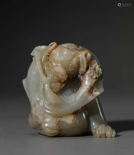 A Chinese Jade Beast Ornament