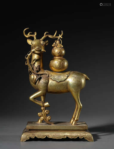 A China Sterling Silver Gold Plating deer