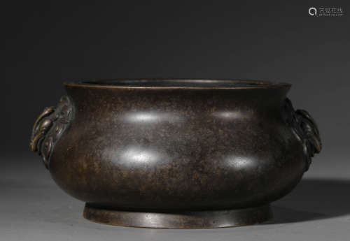 A Chinese Bronze Censer  Marked Xuan De