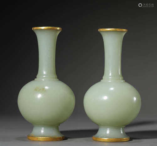 A Pair of Chinese Jade Vases