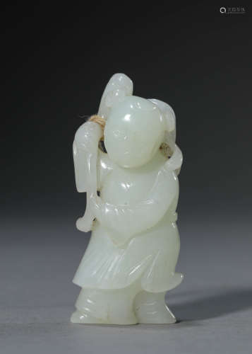 A Chinese White Jade Child
