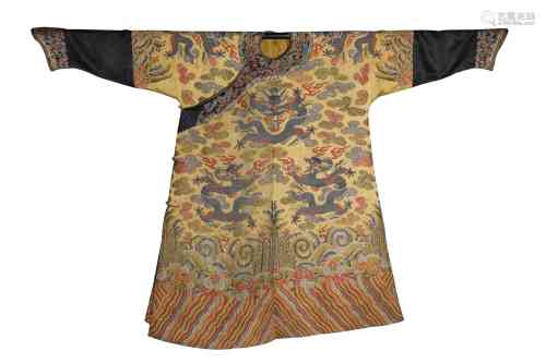 A Chinese Silk Dragon Robe