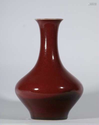 Red Porcelain Vase, China