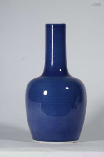 Blue Glazed Porcelain Bottle, China