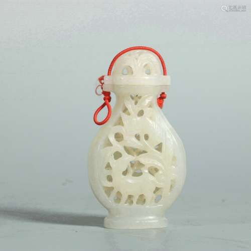 Jade Hollowed Carving Snuff Bottle, China