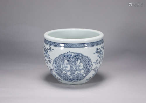 Kangxi blue and white boy