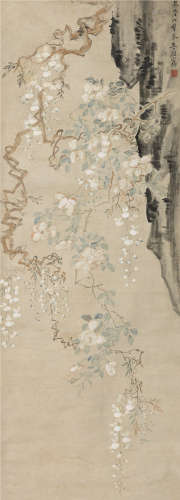 1686～1762 李鱓 1744年作 芸阁英华  立轴  设色纸本