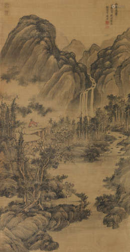 1660～1730 黄鼎 1717年作 幽壑泉声  立轴  水墨绢本