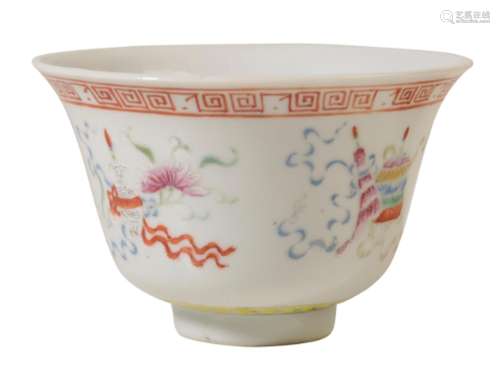 A FAMILLE ROSE BOWL, REPUBLIC PERIOD,