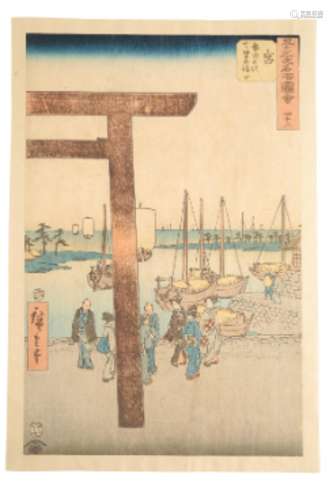 UTAGAWA HIROSHIGE I (1797-1858) Miya, from the series of The...