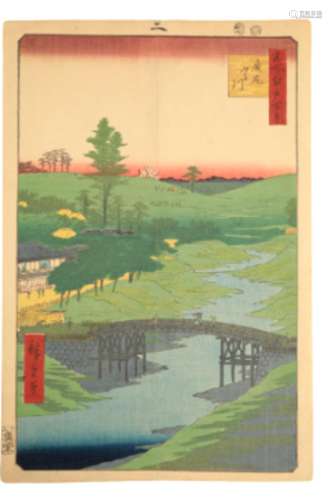 UTAGAWA HIROSHIGE I (1797-1858) Furukawa River, Hiroo, from ...