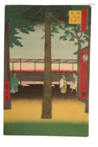 UTAGAWA HIROSHIGE I (1797-1858) Dawn at Kanda Myojin Shrine,...