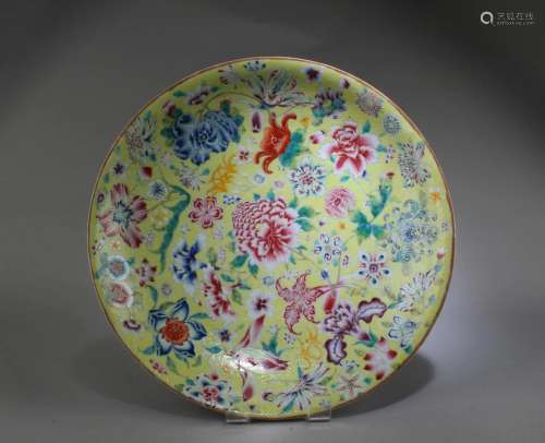 Early 19th C. Fencai Plate