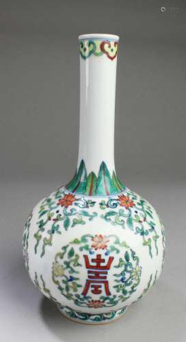 Chinese Famille Verte Porcelain Vase