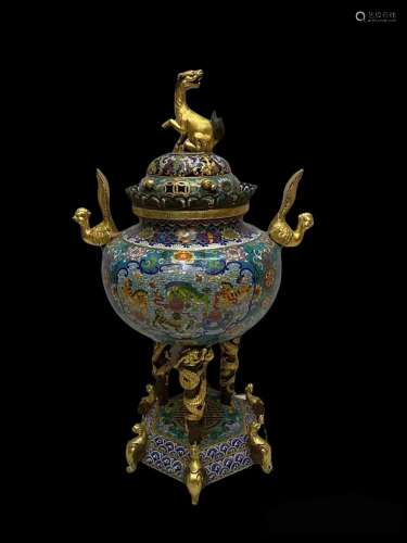 A Cloisonne Incense Burner