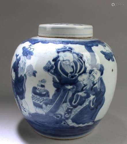 Chinese Blue & White Porcelain Jar