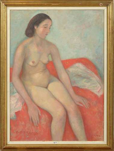 CRETEN Georges (1887 - 1966) - Huile sur carton "Fille ...