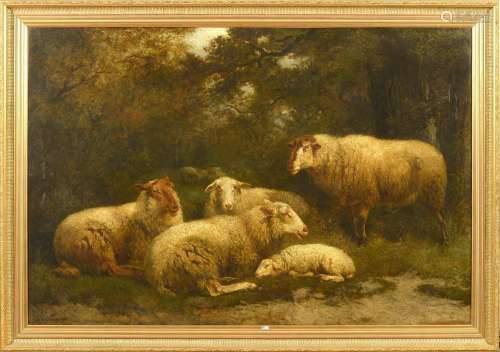 WOUTERMAERTENS Edouard (1819 - 1897) - Huile sur toile marou...