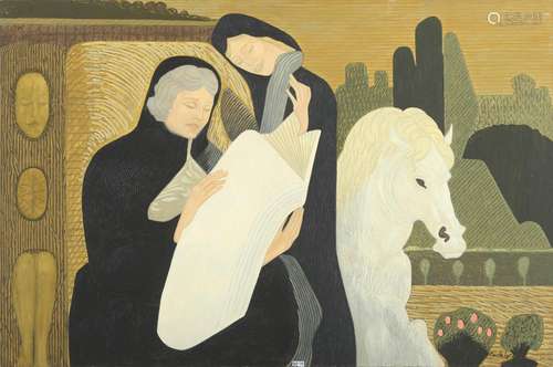 LYR Claude (1916 - 1995) - Huile sur toile "Le cheval m...