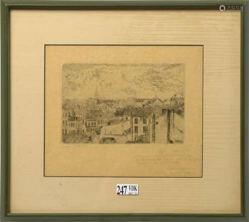 ENSOR James (1860 - 1949) - "Les toits d'Ostende&q...