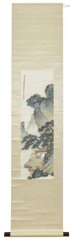 CHINESE SCHOOL, 20TH CENTURY. MOUNTAIN LANDSCAPE. MIXED MEDI...