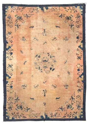 A CHINESE CARPET. BEIJING 19TH CENTURY. DEFECTS.