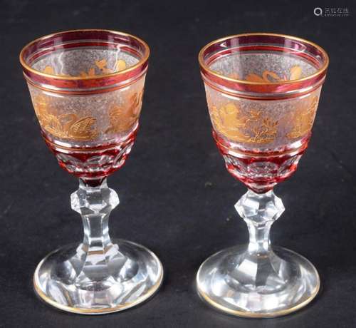 VAL SAINT LAMBERT. Deux verres