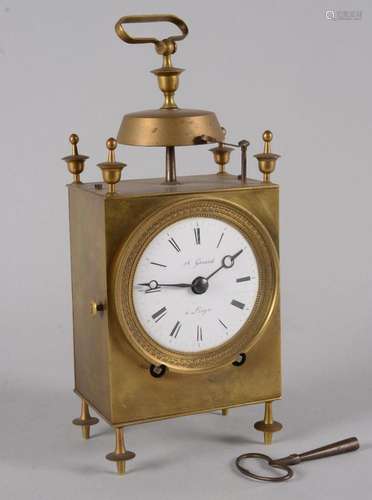 Pendule de voyage d'officier dite Capucine