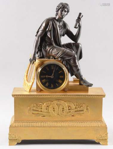 Horloge en bronze doré