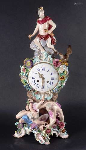 Meissen Grande pendule en porcelaine