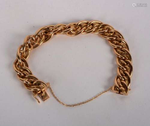 Bracelet en or 18K chaine double maille