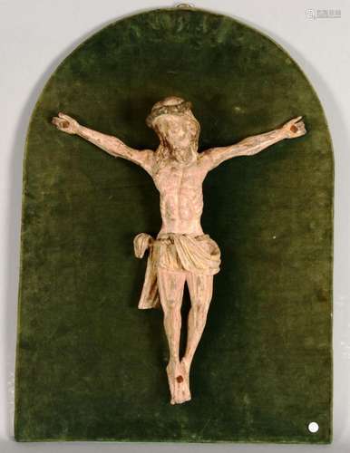 CHRIST en croix, bois polychrome