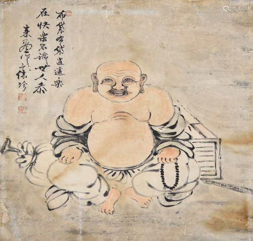 儒珍（1713-1804） 逍遥乐 设色纸本 立轴