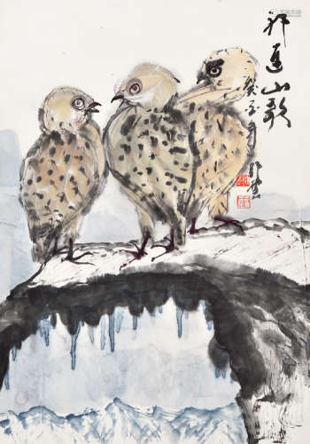 师云（b.1935 ） 祁连山歌 设色纸本 立轴