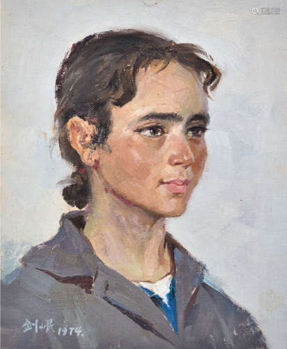 陡剑岷（1929-2019） 油画 肖像 油画画布 镜心