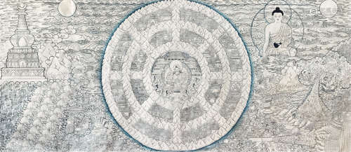 香巴拉王国 棉布矿物彩绘