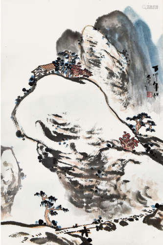 董吉泉（1942—2011）山水 设色纸本 立轴